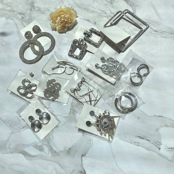 Lot - Mix Round Square Jewelry Earrings Ear Stud Ear Mix For Women's - Picture 1 of 8